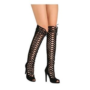 Qupid Women's Interest-152 Slouch Boot Knee Platfo